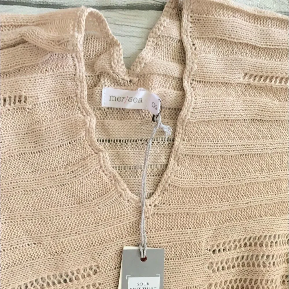 Mersea souk knit tunic-beige-NWT-OS